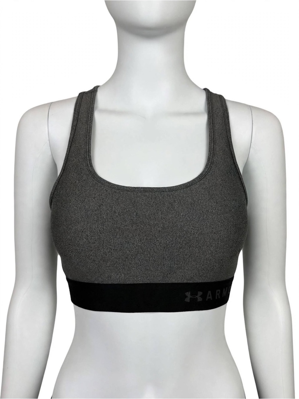 Under Armour Gray & Black Crossback Sports Bra